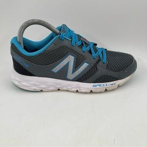 New Balance Women’s 490V3 Grey Blue Lace-Up Running Shoes - Size 7.5
